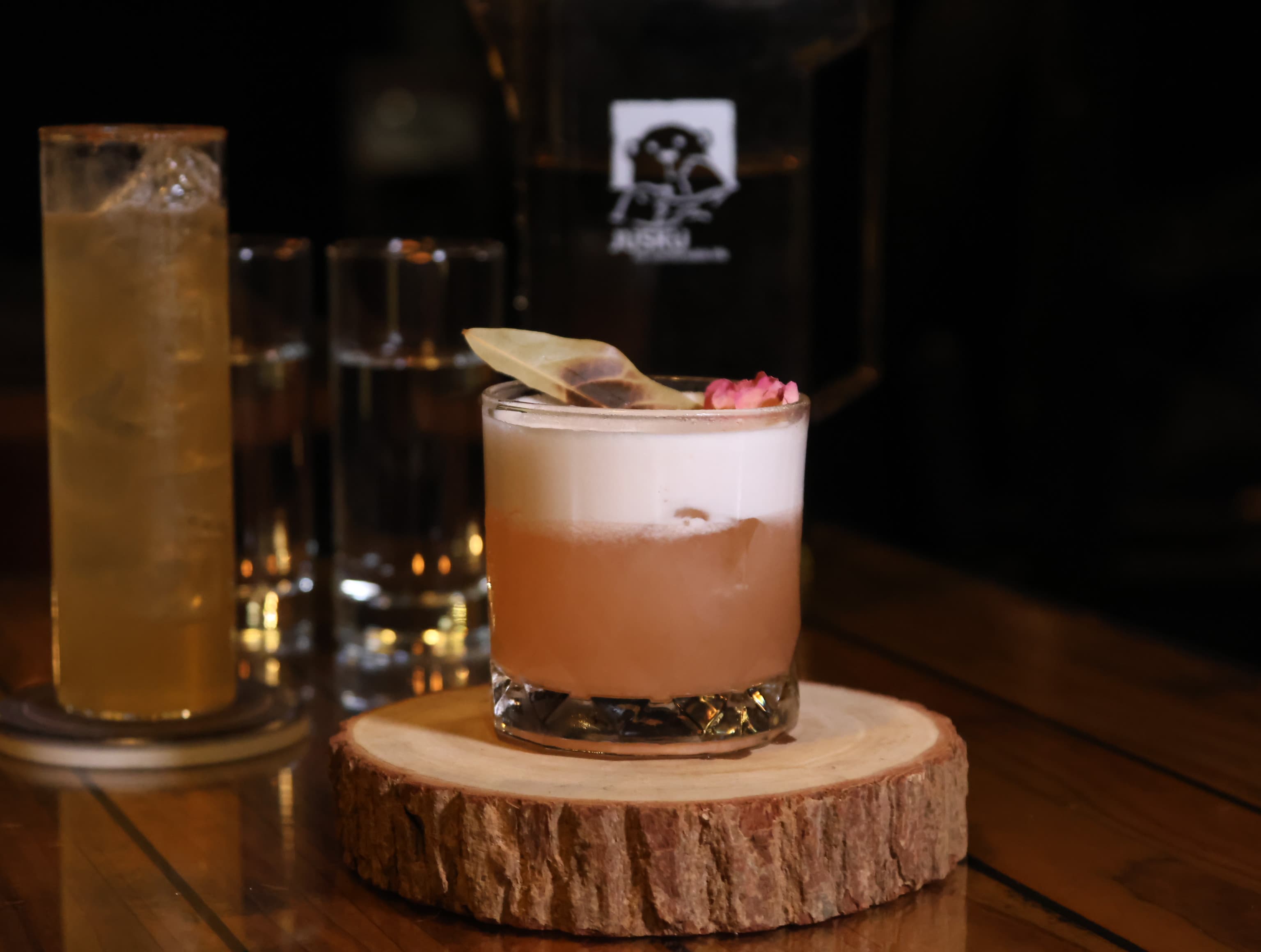 Layered coffee cocktail
